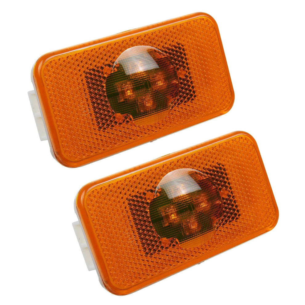 2Pcs 24V Car Truck Led Side Marker For Trucks Fm/ Light/Amber 4851886142508