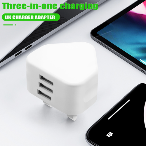 Universal USB UK-stik 3-benet vægopladeradapter (3 porte) 2