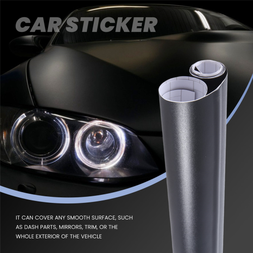 Adesivo de vinil preto fosco de 12 x 60 polegadas para carro faça você mesmo 1