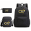 (1) 3pcs CR7 Ronaldo  Sets Backpack Mochila Kids Capacity Bags 4