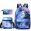 (1) 3pcs CR7 Ronaldo  Sets Backpack Mochila Kids Capacity Bags 15