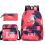 (1) 3pcs CR7 Ronaldo  Sets Backpack Mochila Kids Capacity Bags 17