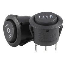 2 x AC 6A/250V 10A/125V 3 Pin 3 Position Round Boat Rocker Switch