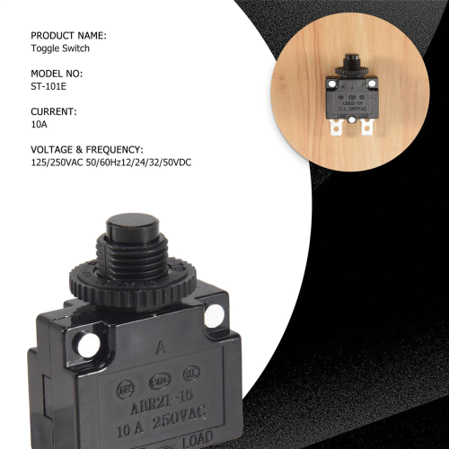 125/250VAC 50/60Hz 10A 2 Pin Terminals -101E AC DC Toggle Switch 2