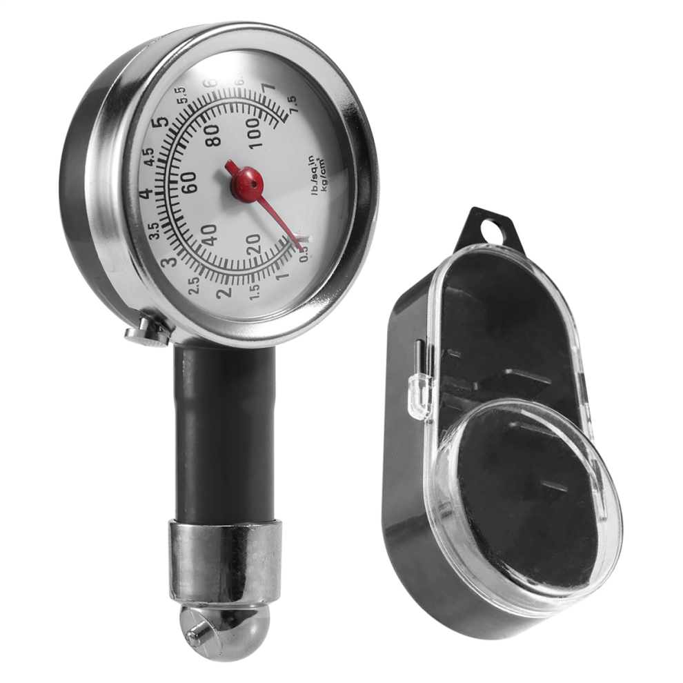 Small Tire Pressure Gauge 10-100Psi,Mechanical Zinc Alloy Air Gage 4851886158127