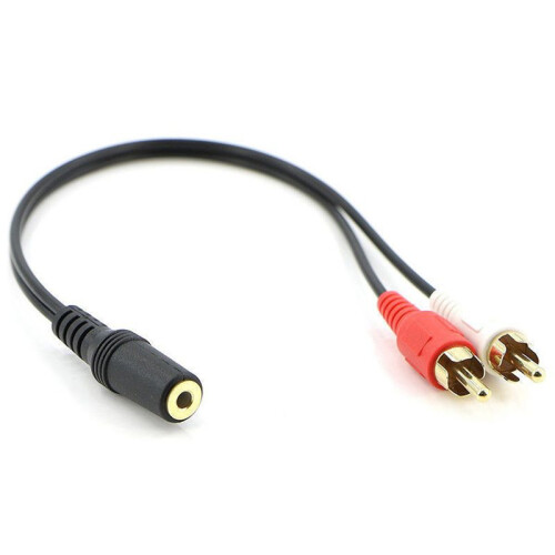 Stereo audio kabel 2x 3,5mm jack samec-samice