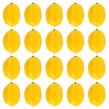 20 Pcs Artificial Lemons Fruits in Yellow 3 Inch Long X 2 Inch Wide