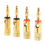 Forgyldte bananstik 2 røde 2 sorte 4mm 4 stk LL68-4BP1 7