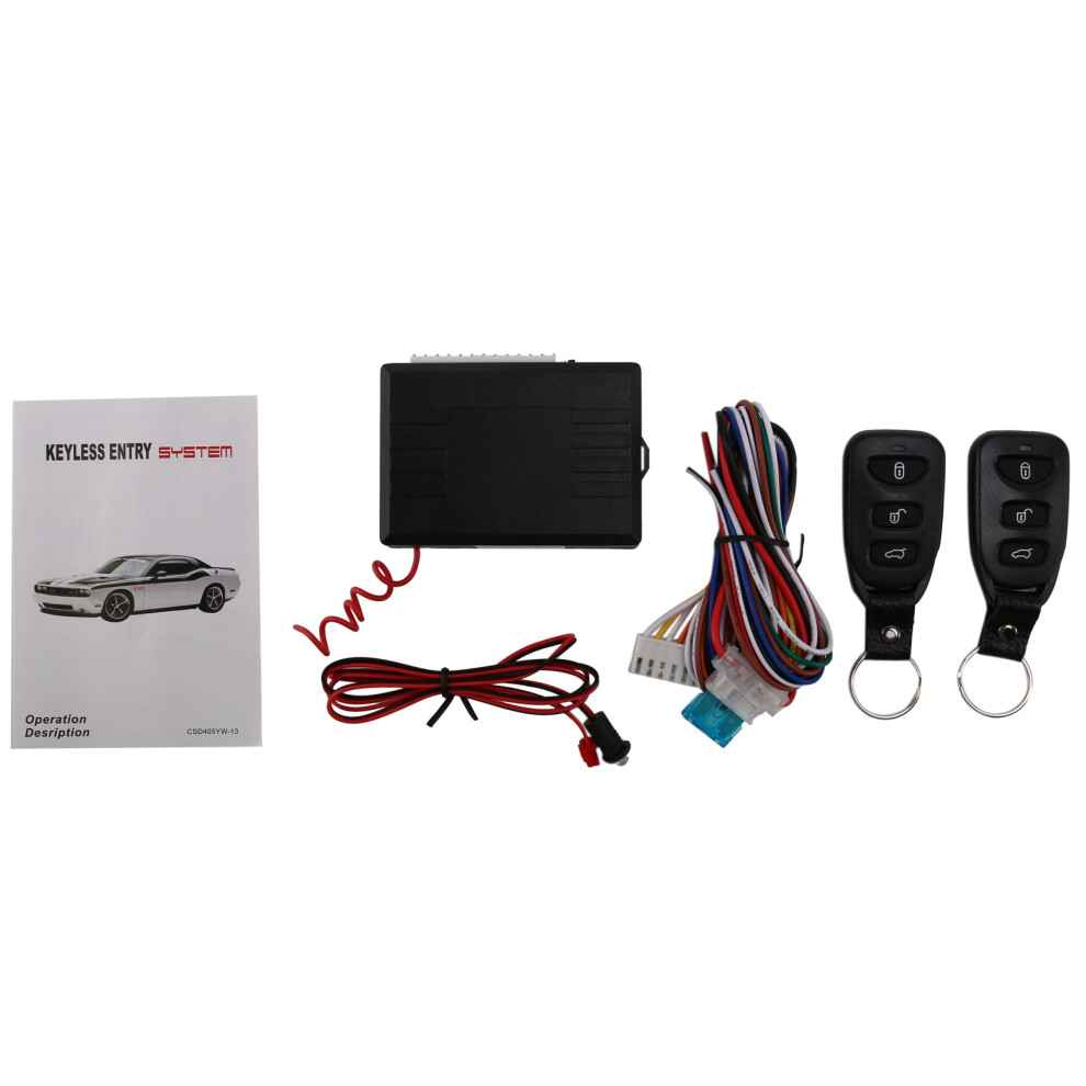 Car Alarm Central Kit Door Lock Keyless Entry System With Remote Light 4851886164357