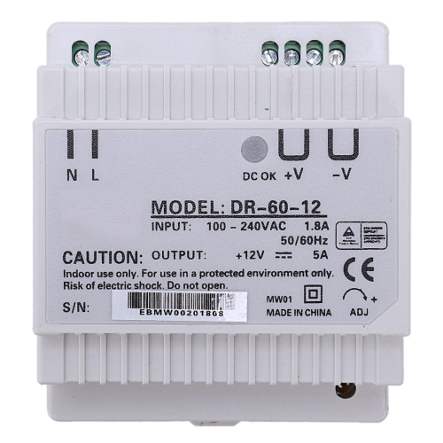 Τροφοδοτικό ράγας DIN 60w 12V ac dc μετατροπέα τροφοδοτικό 12v 60w 1