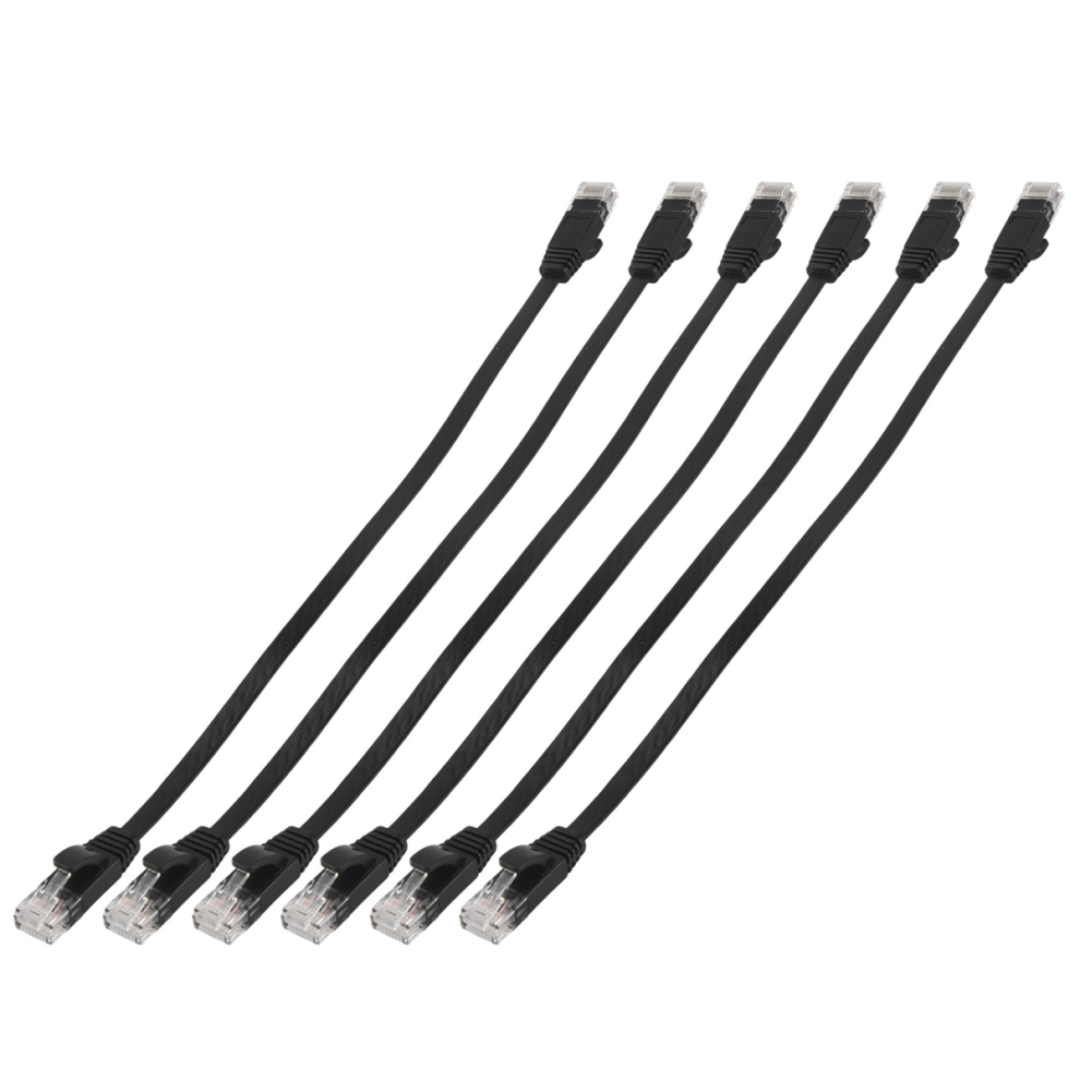 6 StüCk 1 Fuß Flaches Internet-Netzwerkkabel Mit Snagless Rj45-AnschlüSsen-image