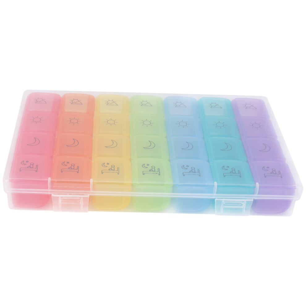 Markenlos Weekly Pill Organizer, Extra Large Pill Box(7-Day / 4-Times-A-Day)