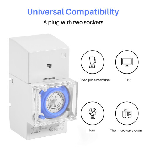 Relæ Elektrisk Programmerbar Timer 24 timers Din-skinne Timer Switch 1