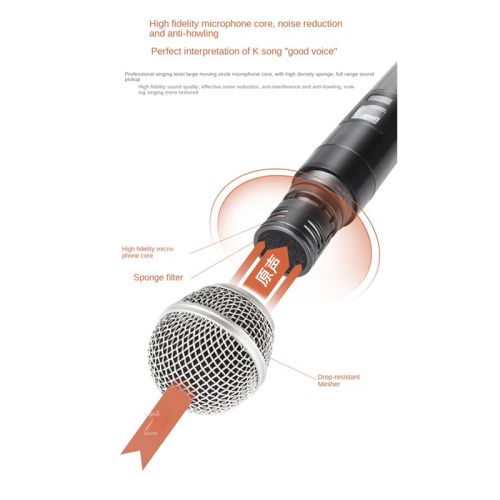 Ασύρματο μικρόφωνο UHF Karaoke φορητό με μπαταρία λιθίου 1 καναλιού 1