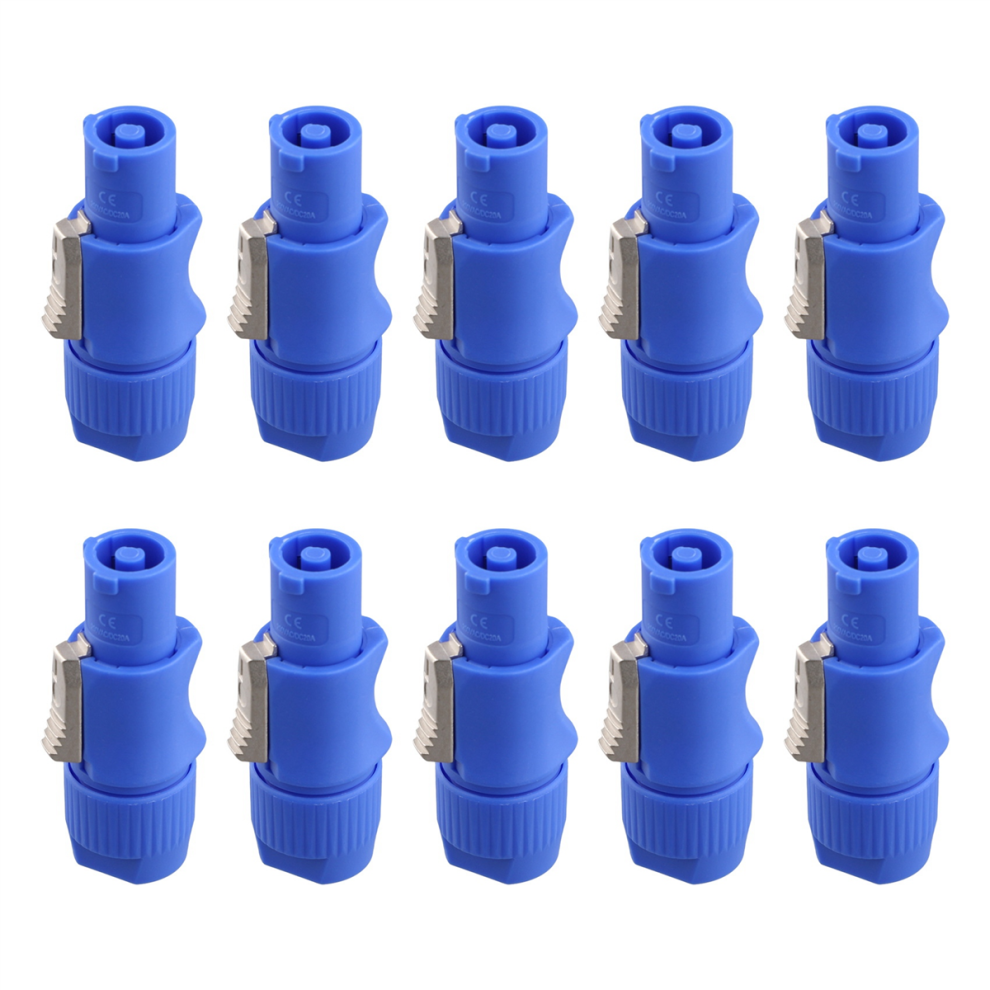 Photos - Cable (video, audio, USB) Markenlos 10Pcs 3 PIN Male Powercon Connector Signal Input Jack Power Input 