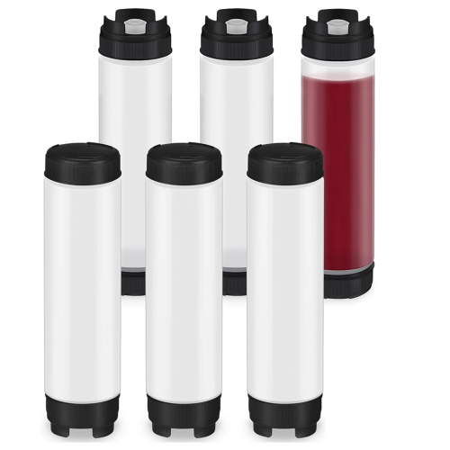 6 Pcs 16 Oz Condiment Squeeze Bottles Inverted Plastic Squeeze Bottle
