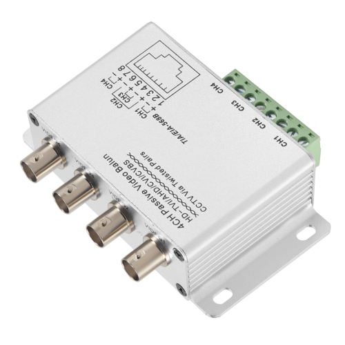 UTP 4-kanals passiv videobalun-transceiver 2