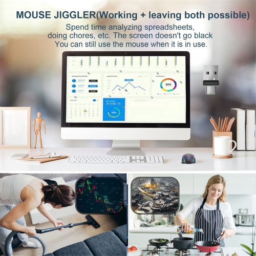 USB and Type C 2 in 1 Mouse Jiggler USB Mover for Laptop 2