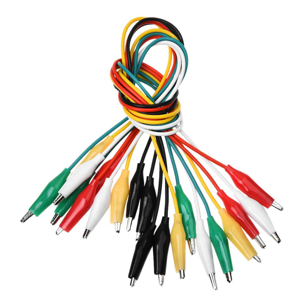 10Pcs Double Ended Alligator Clips Test Lead 50Cm 4851886184911