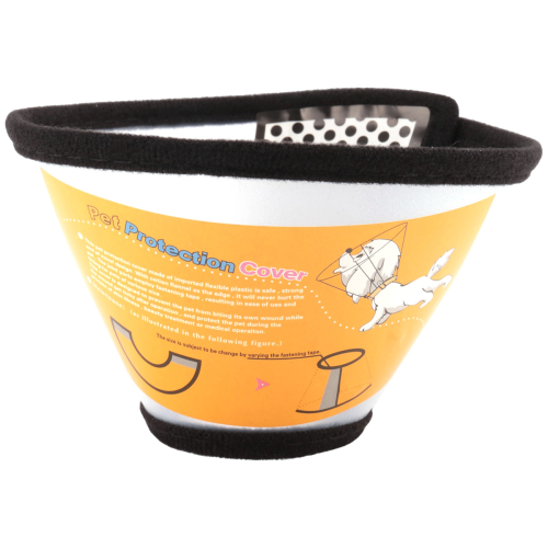 Elizabethan Pet Wound Healing Cone E- Collar White with Black 2