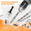Silver+Black 6mm Keyless Drill Bit Chuck Adapter Converter Hex Shank 7