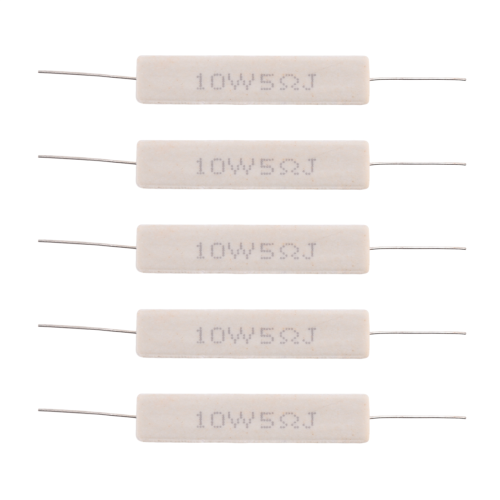 stk. trådviklede keramiske cementmodstande 5 ohm 10W watt 5%