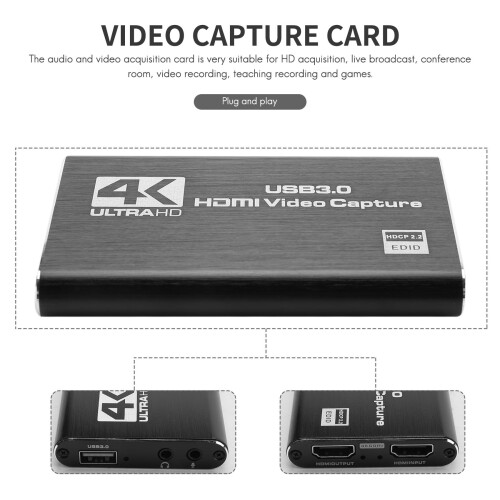 Κάρτα καταγραφής ήχου και βίντεο, για gaming, ζωντανή εγγραφή βίντεο και streaming 2