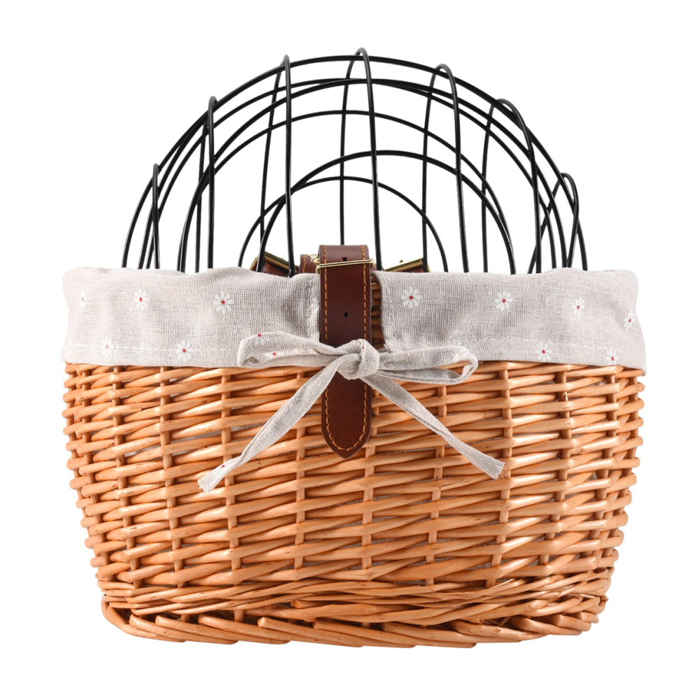 Photos - Basket & Rack Markenlos Cat Dog Bicycle Front Handlebar Basket Pets Handwoven Bike Basket 