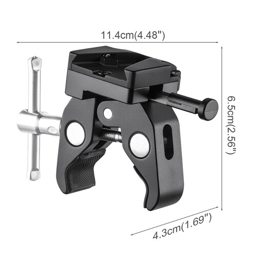 V-Mount batteriadapter med klemme til montering på stativ 2