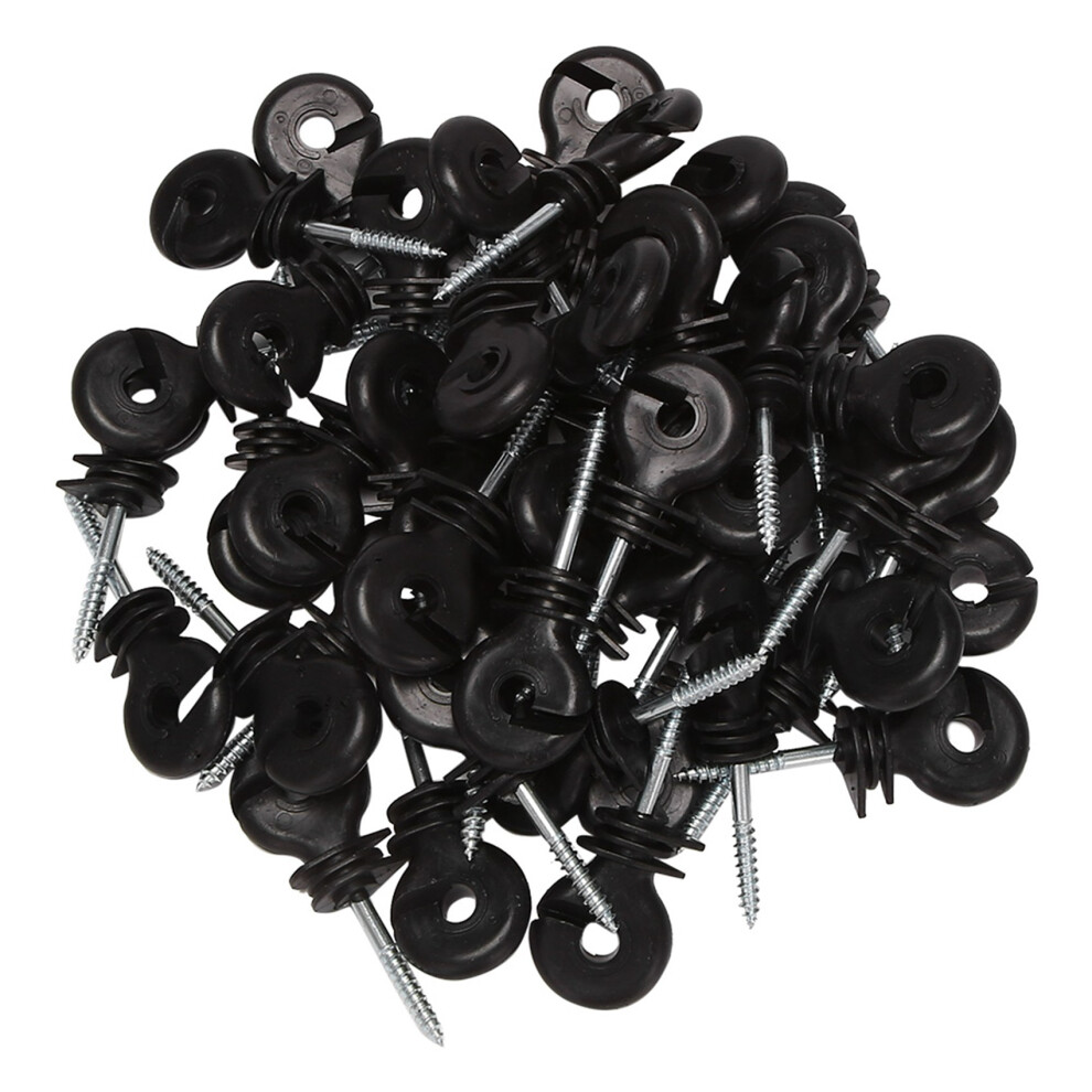50Pcs Electric Fence Ring Insulator Fencing Screw In Posts Wire 4853702890433