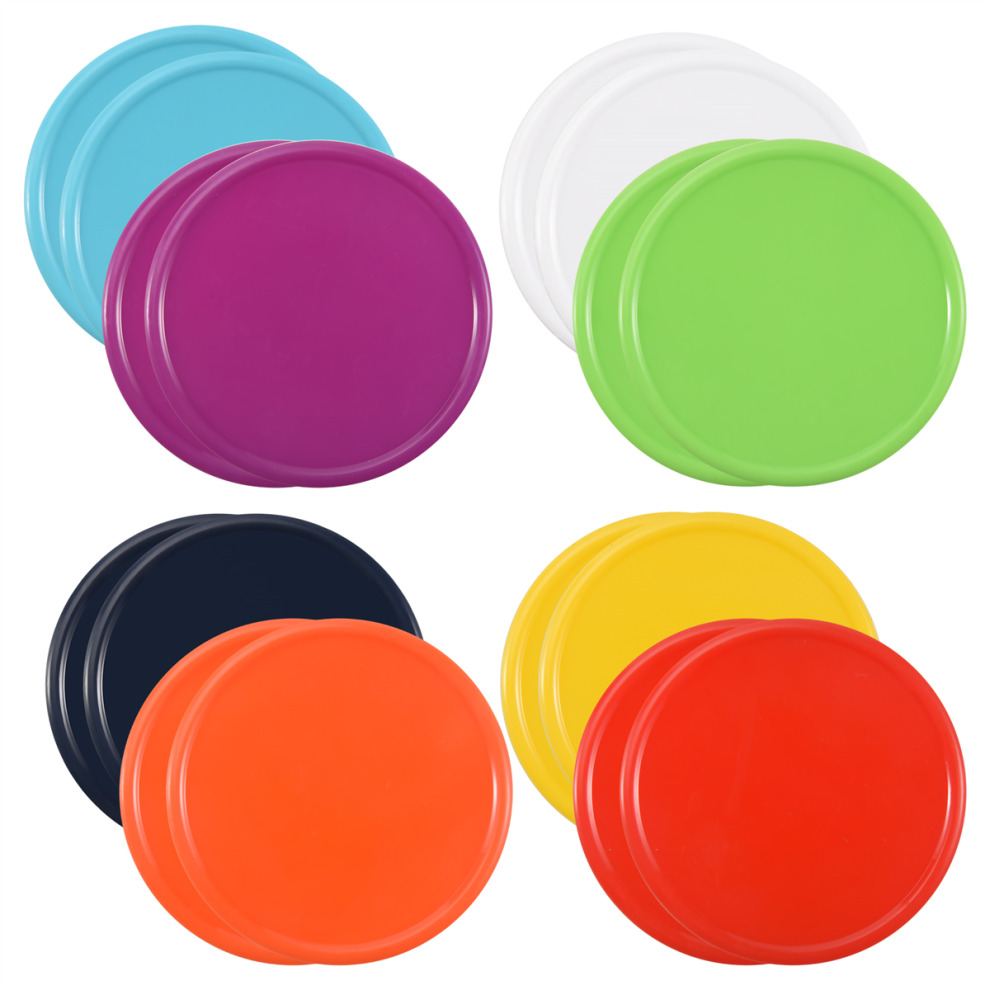 Confezione Da 16 Coperchi Per Barattoli Di Plastica - Tappi Per Barattoli Colorati (Bocca Larga)