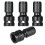 4 Pcs Impact Adaptor 1/2 Square Drive to 1/4 Hex Shank Socket Adapter 1