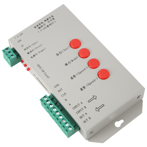 RGB LED-controller T1000S SD-kort 2048 pixels controller til WS2801 1