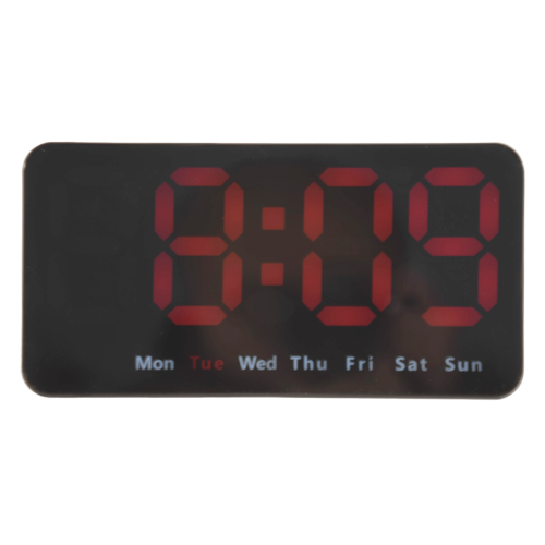 Digitale wandklok, 9 inch LED digitale klok (rood) 1