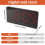 Digitale wandklok, 9 inch LED digitale klok (rood) 7