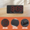 Digitale wandklok, 9 inch LED digitale klok (rood) 6