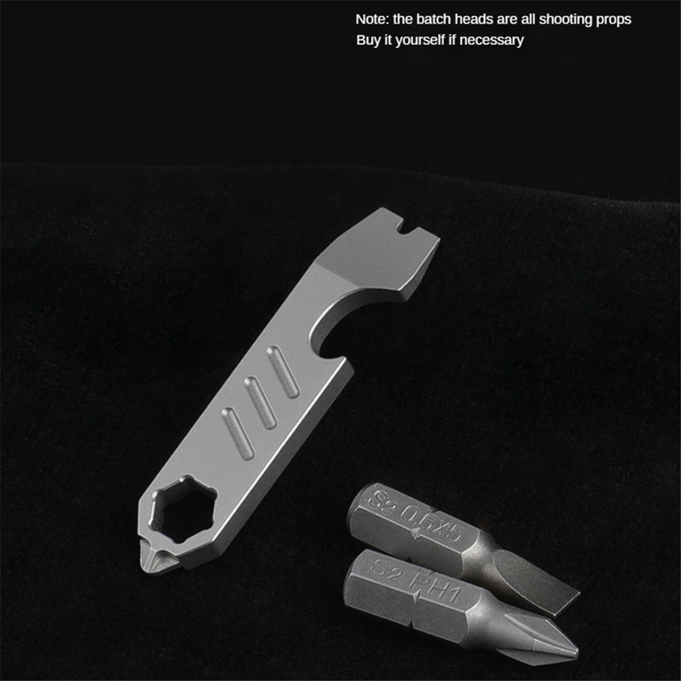 Tc4 Titanium Alloy Crowbar Bottle Opener Graduated Scale Wrench Tools 4853702894516