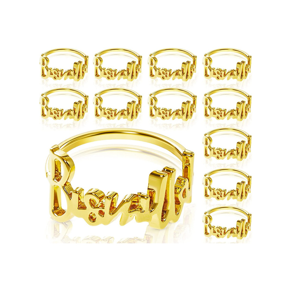 Sem Marca 12Pcs Bismillah Metal Letter Napkin Ring Set, For Ramadan Napkin Ring