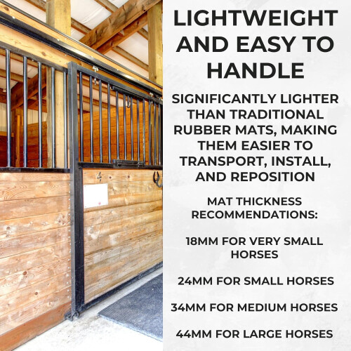 Horse Stable EVa Floor Mat - 34mm - 6ft X 4ft 2