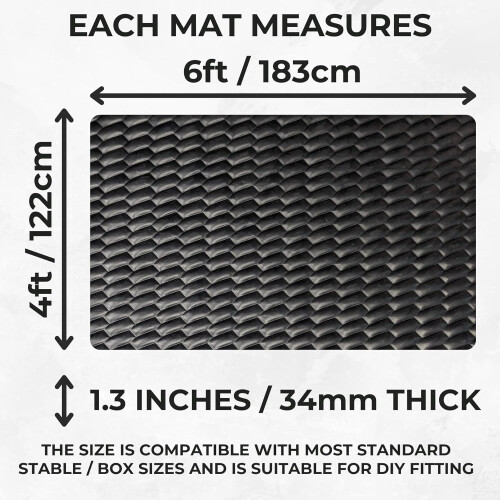 Horse Stable EVa Floor Mat - 34mm - 6ft X 4ft 1