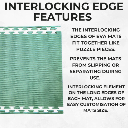 Horse Stable EVA Interlocking Floor Mat - 24mm - 6ft X 4ft - Green 2