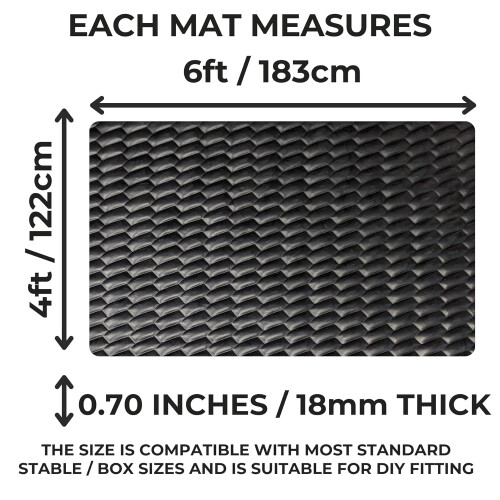 Horse Stable EVA Floor Mat - Bubble - 18mm - 6ft X 4ft 1