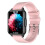 (pink)Waterproof Smart Watch Men Women Smartwatch Bluetooth for iPhone Android 1