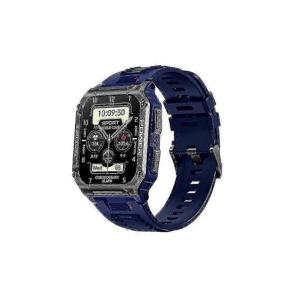 Montre connectée Nx6 (bleue), Bluetooth, appels, boussole, grand écran de 1,9 pouce, fréquence cardiaque,