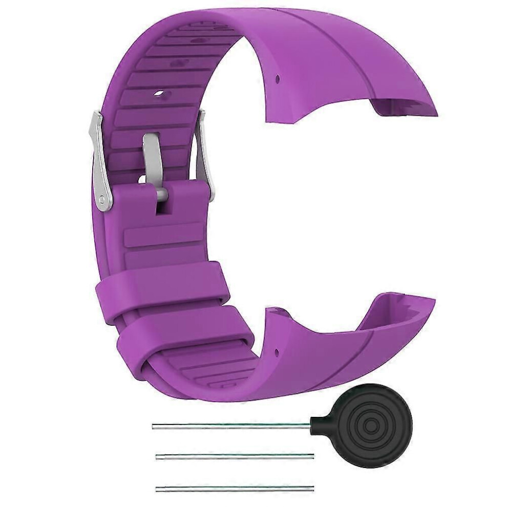 Bracelet en silicone respirant (violet) pour montre connectée M400 M430