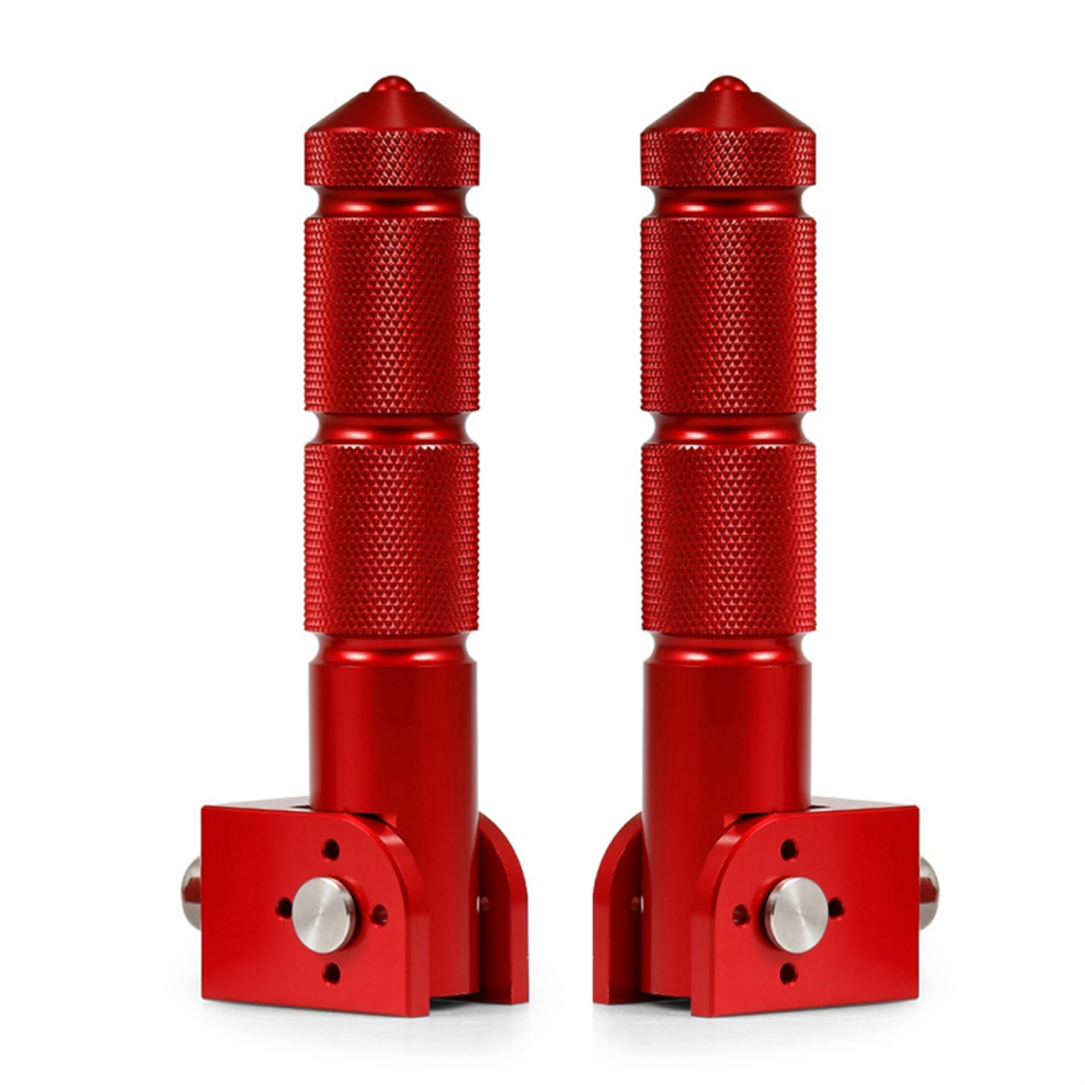 1Pair Motorcycle Foot Rests Motorbike Foldable Foot Pegs Red 4851741257309