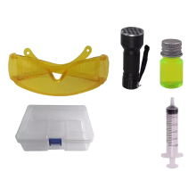 Kit de détection de fuites de climatisation automobile, outils de réparation de colorant UV