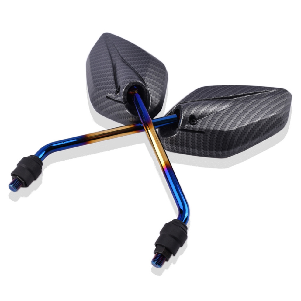 Motorcycle 7/8 Inch 10Mm Handlebar Rearview Mirror Carbon Fiber Light 4852954537219