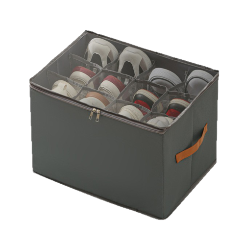Shoe Organizer for Closet, 2 Pack Shoe Organizer Gray