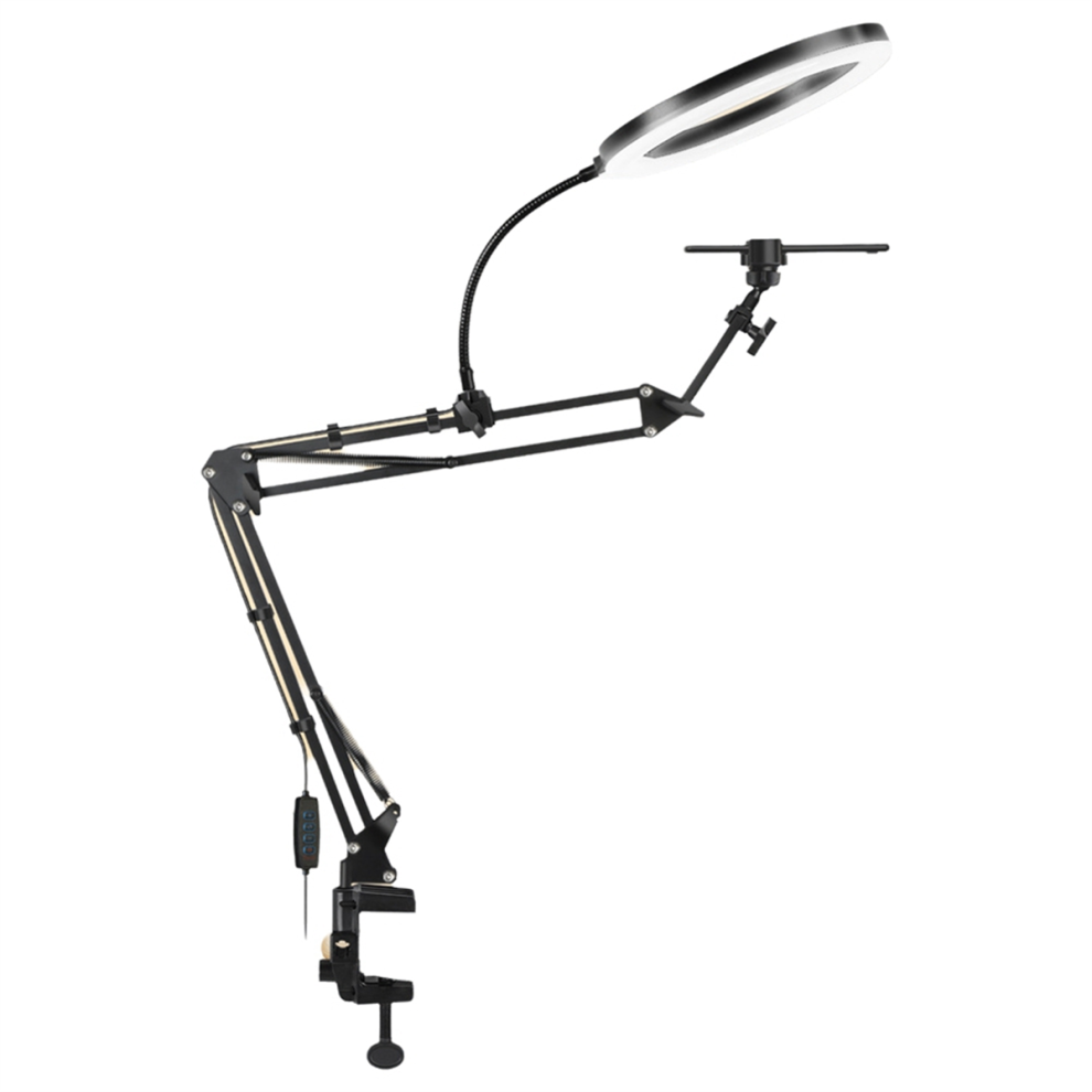 LED Live Streaming Fill Light Holder with Flexible Robotic Arm